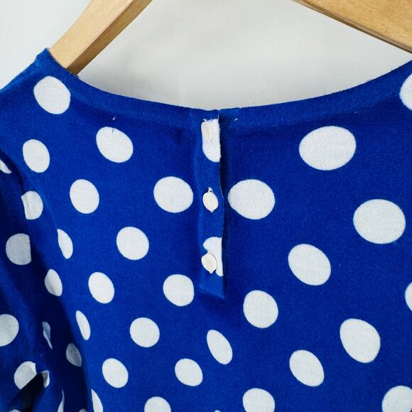 Tyler Böe NWT Purple Polka Dot Knit Top Long Sleeve Size Small - Picture 8 of 10